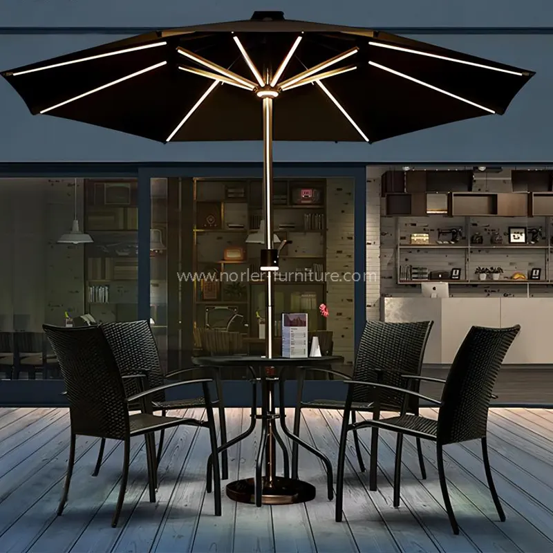 스마트 LED 태양열 냉각 및 가열 라이트 파라솔